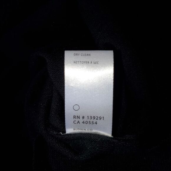 BLDWN Mens Luis Linen Blend Knit Hoodie Sweater Kangaroo Pocket Black Large - Picture 10 of 13